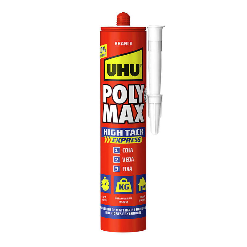 UHU - Cola e Veda Poly Max Express High Tack Branco 425Gr