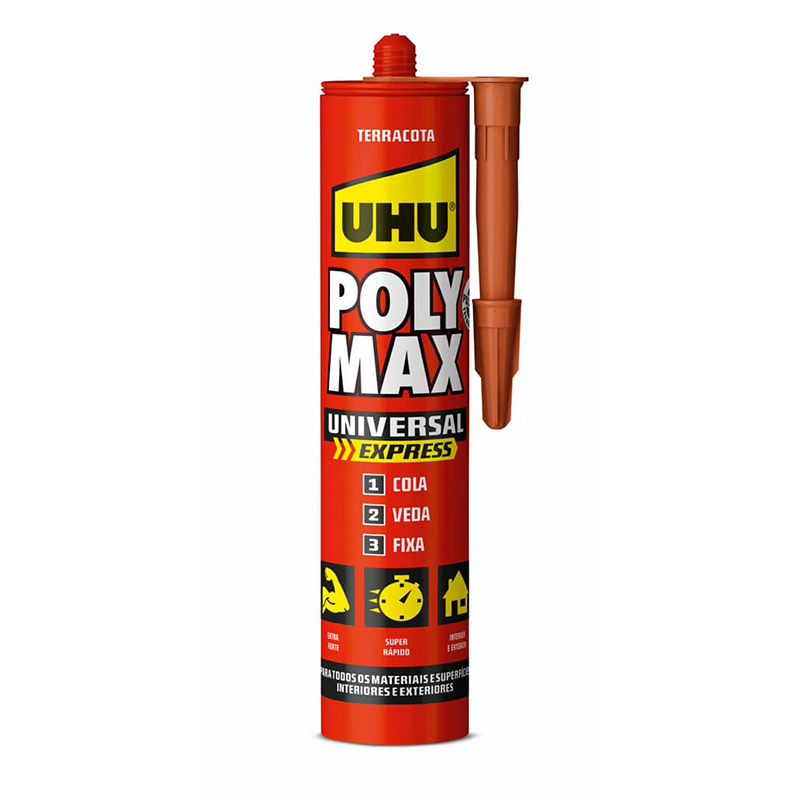 UHU - Cola e Veda Poly Max Express Terracota 425Gr