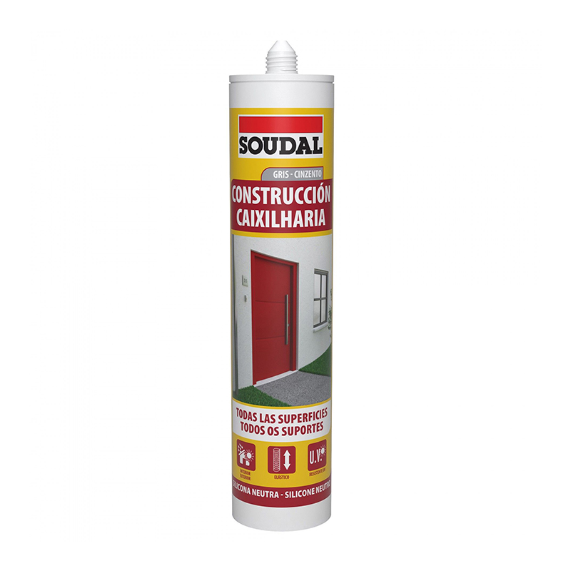 SOUDAL - Silicone Construção Cinza 310Ml