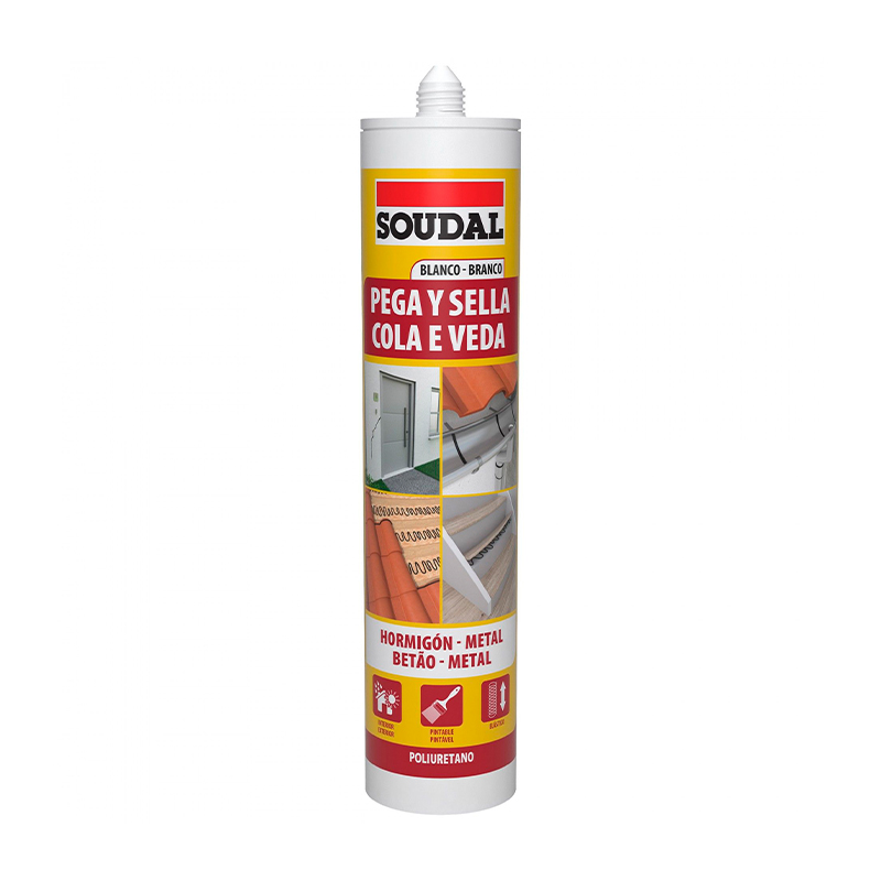 SOUDAL - Cola e Veda Branco 300Ml