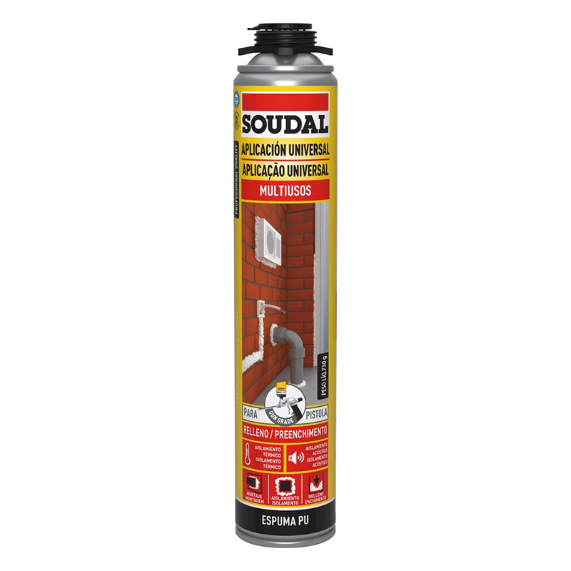SOUDAL - Espuma Expansiva Pu Pistola 1Kg 750Ml