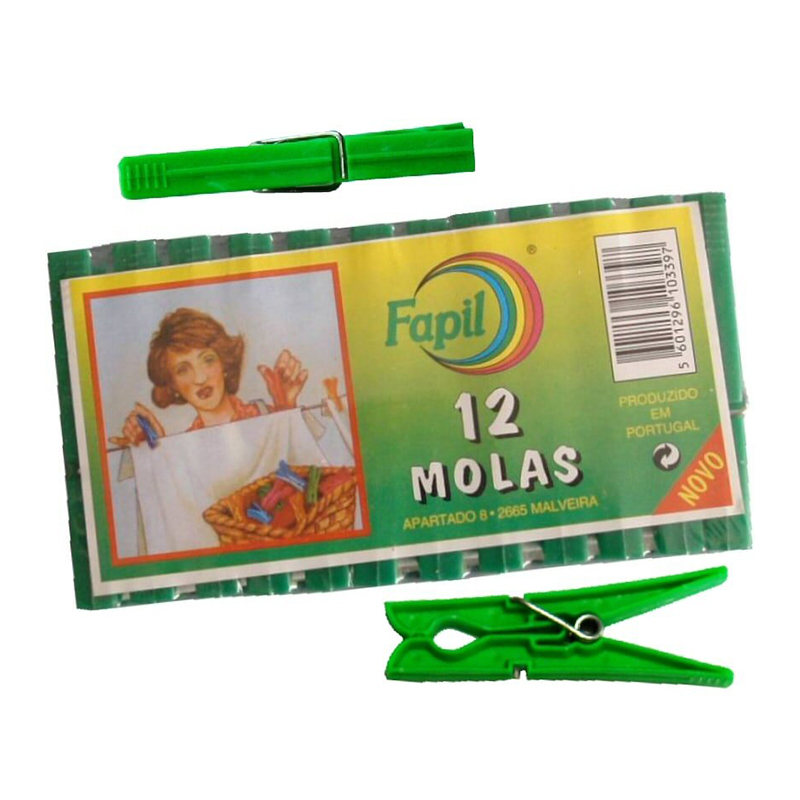 FAPIL - Molas de Madeira para Roupa 12UN
