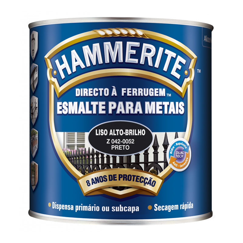 HAMMERITE - Hammerite Liso Preto 0.25L