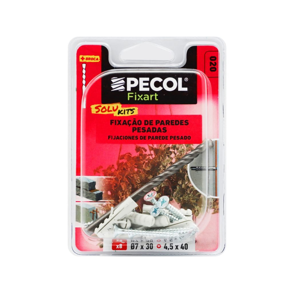 PECOL - Kit Brico Broca3 + Parafuso + Bucha