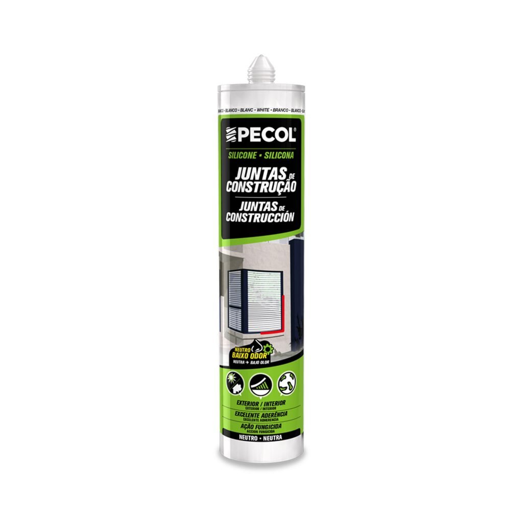 PECOL - Silicone Neutro Juntas Construção Transparente 280Ml