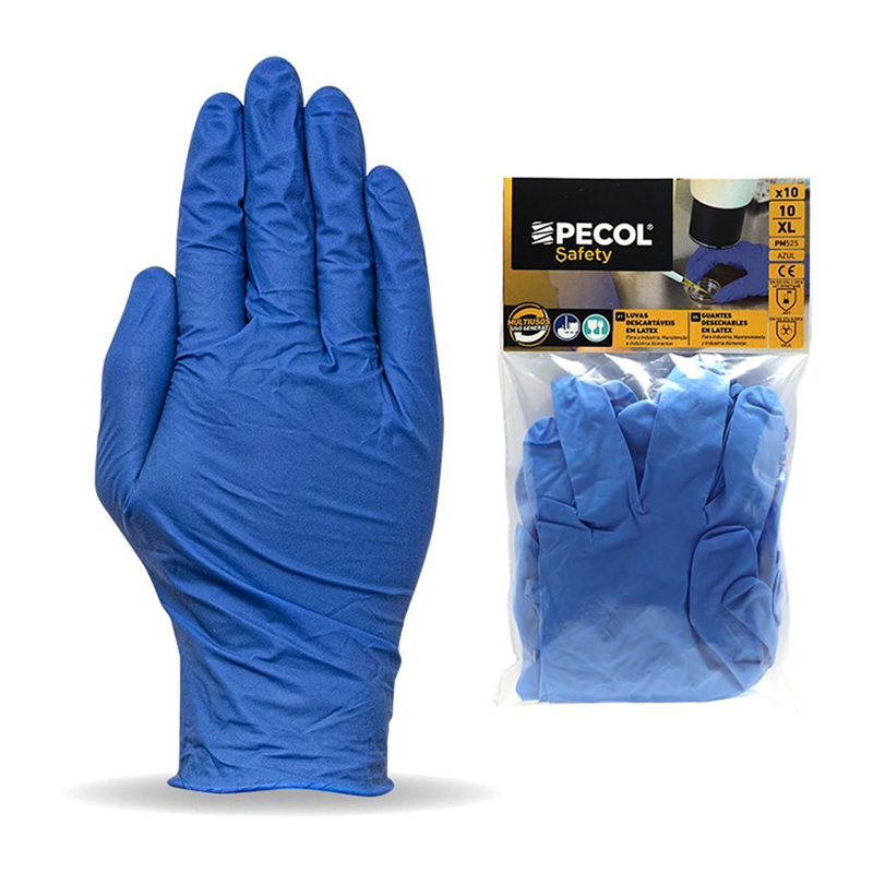 PECOL - Luvas Descartáveis Nitrilo L 10UN