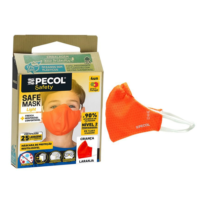 PECOL - Máscaras Proteção Reutilizáveis Criança N2 4UN