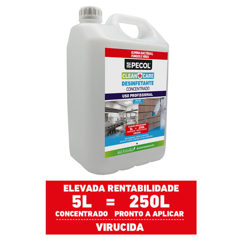PECOL - Desinfetante Multisuperfícies P370 Concentrado 5L