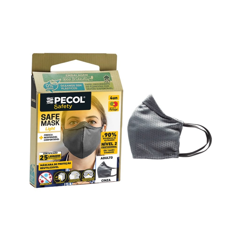 PECOL - Máscaras Proteção Reutilizáveis 4UN