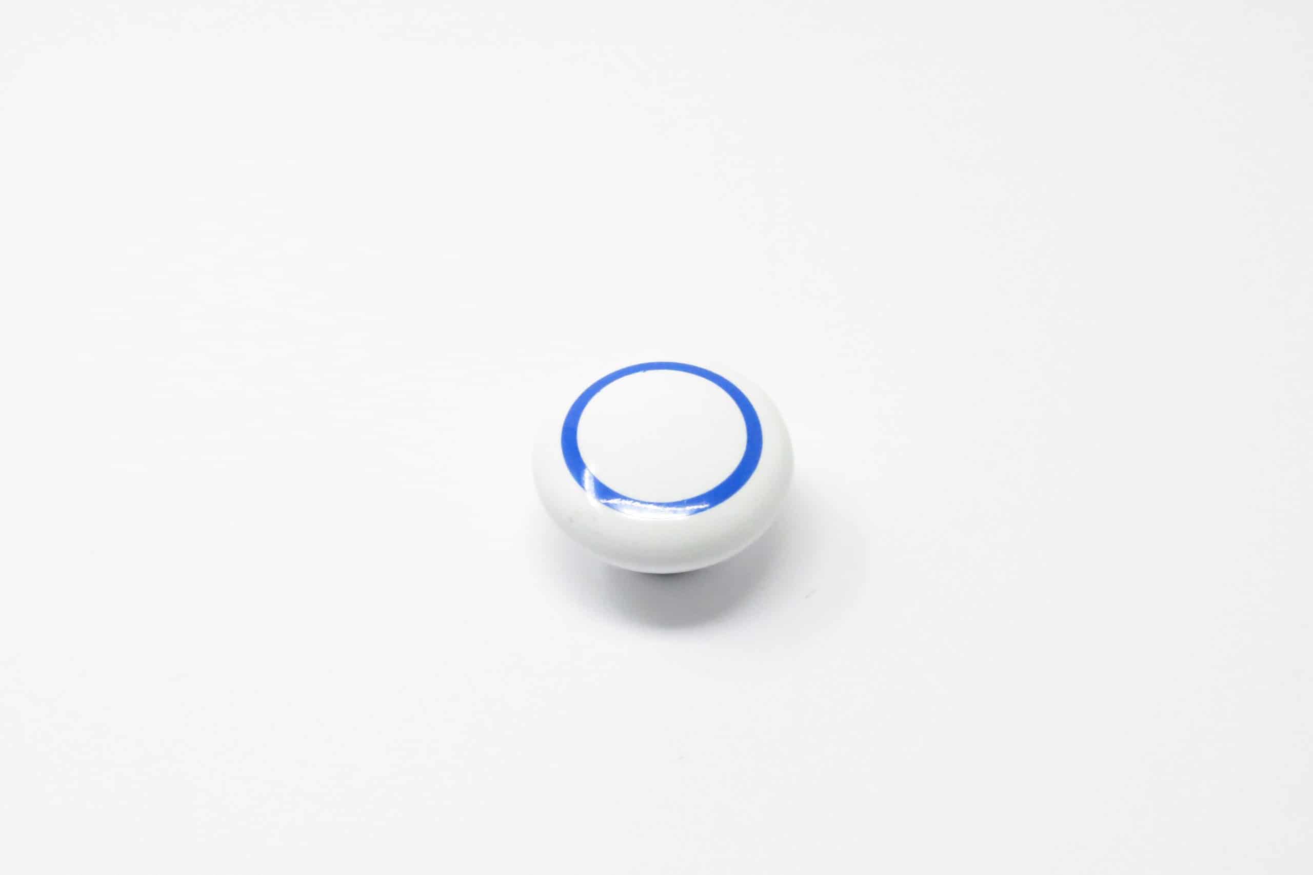 INTERFER - Puxador Porcelana Branco Aro Azul