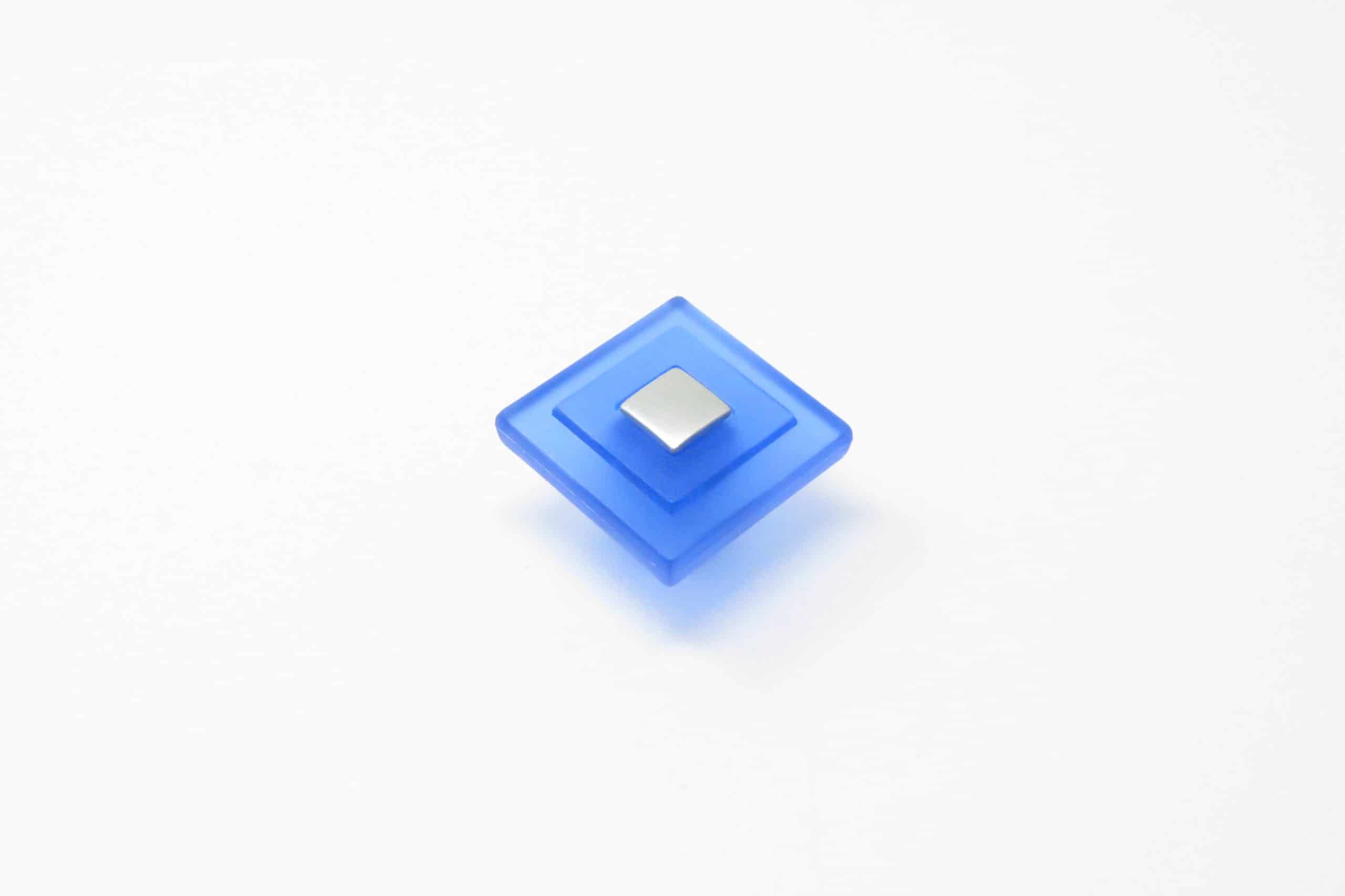 INTERFER - Puxador Arco-íris Quadrado Azul Escuro