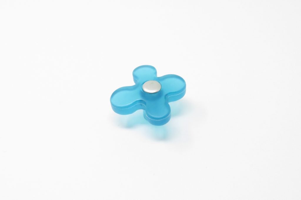 INTERFER - Puxador Arco-íris Flor Azul Claro