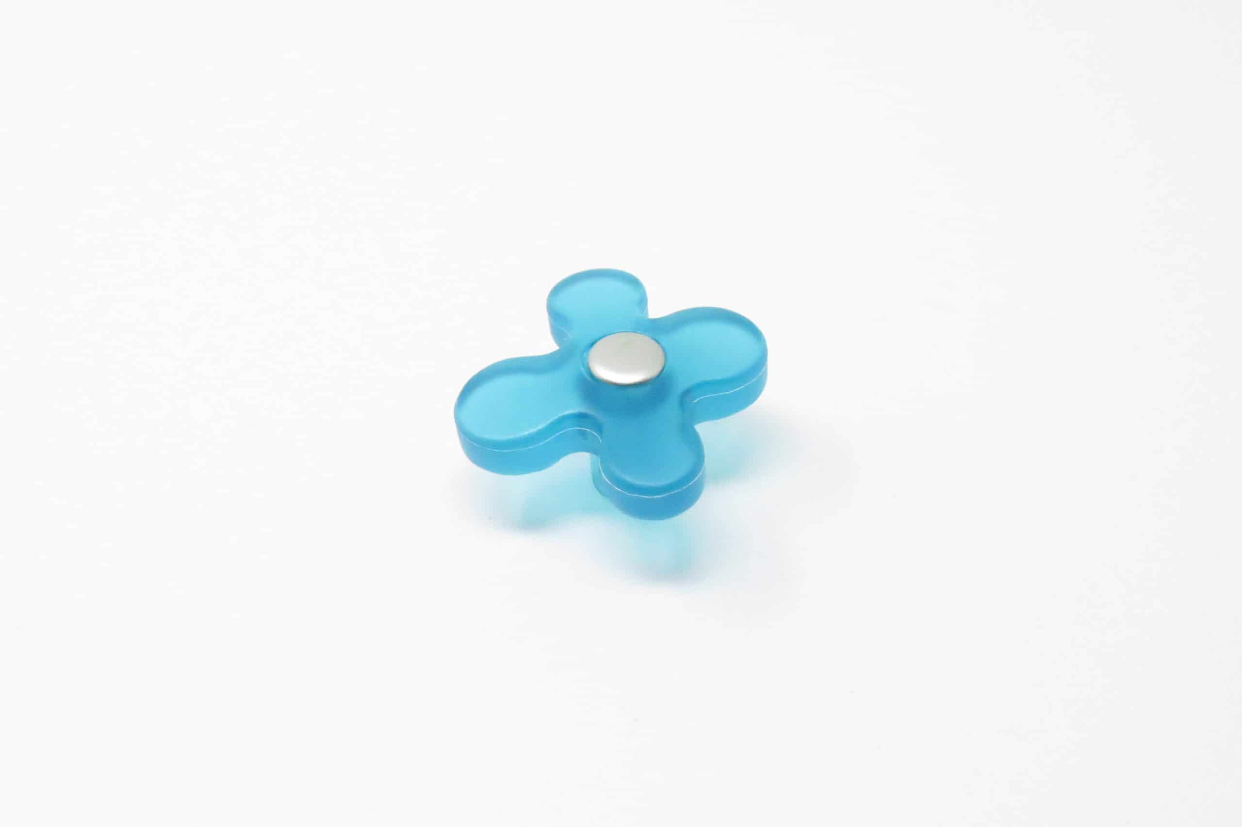 INTERFER - Puxador Arco-íris Flor Azul Claro