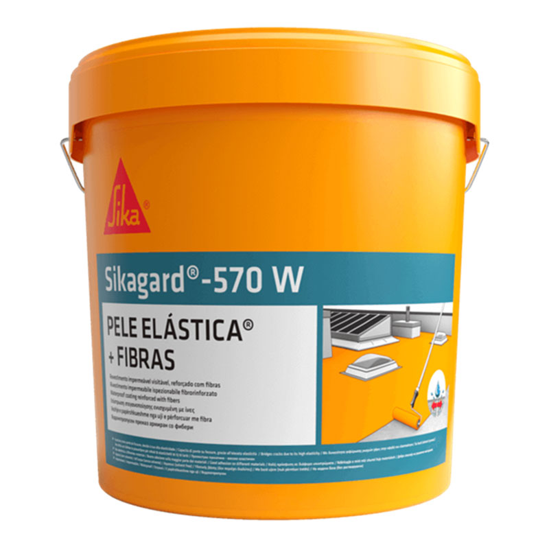 SIKA - Sikagard 570W Pele Elástica + Fibras Cinza 18Kg