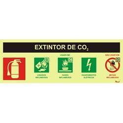 AMAN - PVC Fotoluminescente Extintor Co2