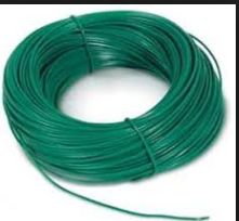 Rolo Fio Arame Plástico Verde 3Mm 30M