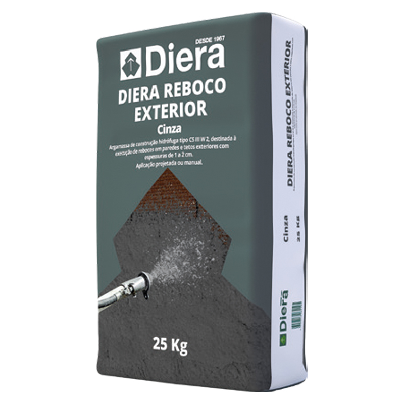 DIERA - Argamassa Reboco Exterior Cinza 25KG