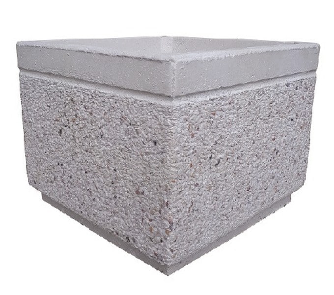 ARTICIMENTOS - Vaso Barro Quadrado Liso 56X56X48
