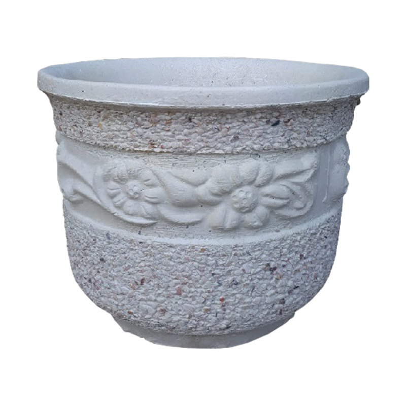 ARTICIMENTOS - Vaso Redondo Pequeno Flores D35X28