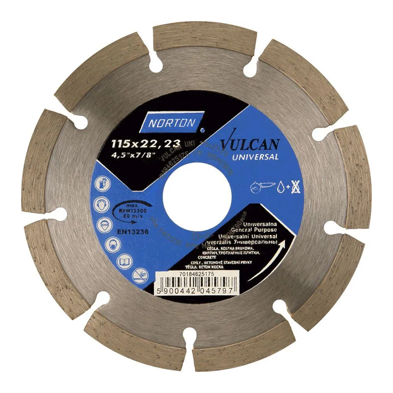 NORTON VULCAN - Disco Diamante Universal 115X22.23