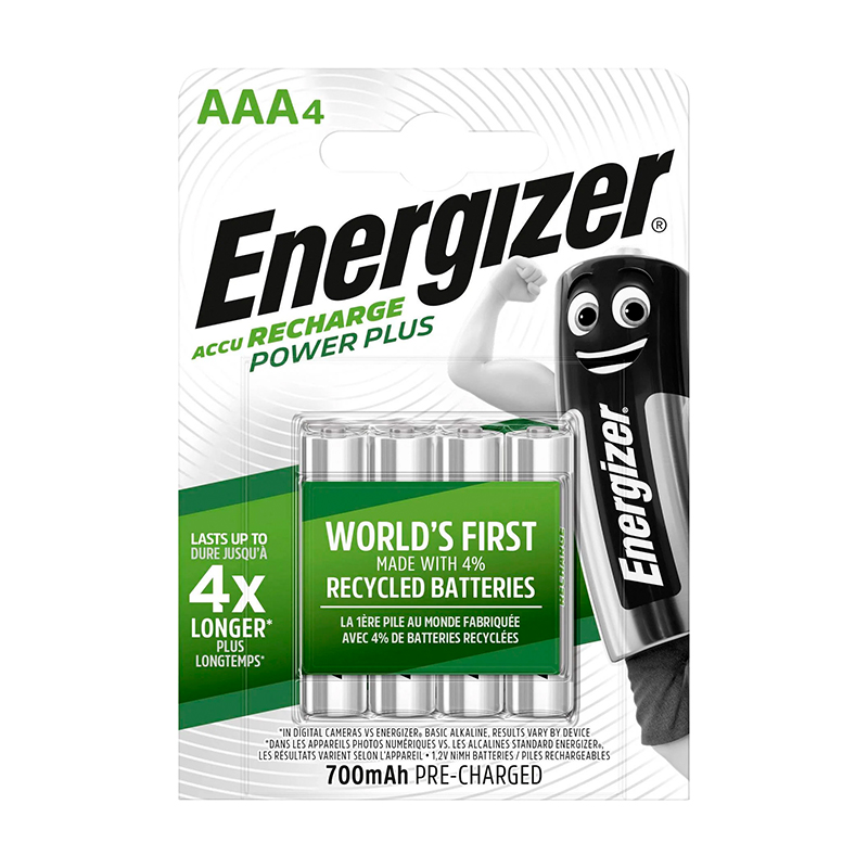 ENERGIZER - Pilha Recarregável Power Plus AAA 850 Bl4