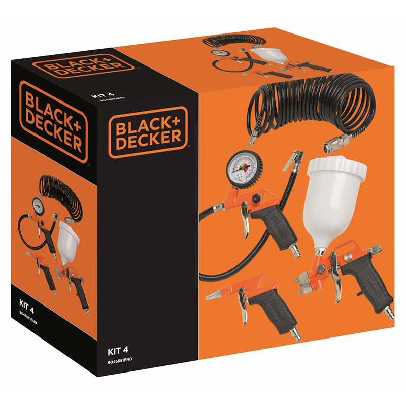 BLACK DECKER - Kit Compressor 4 Pecas