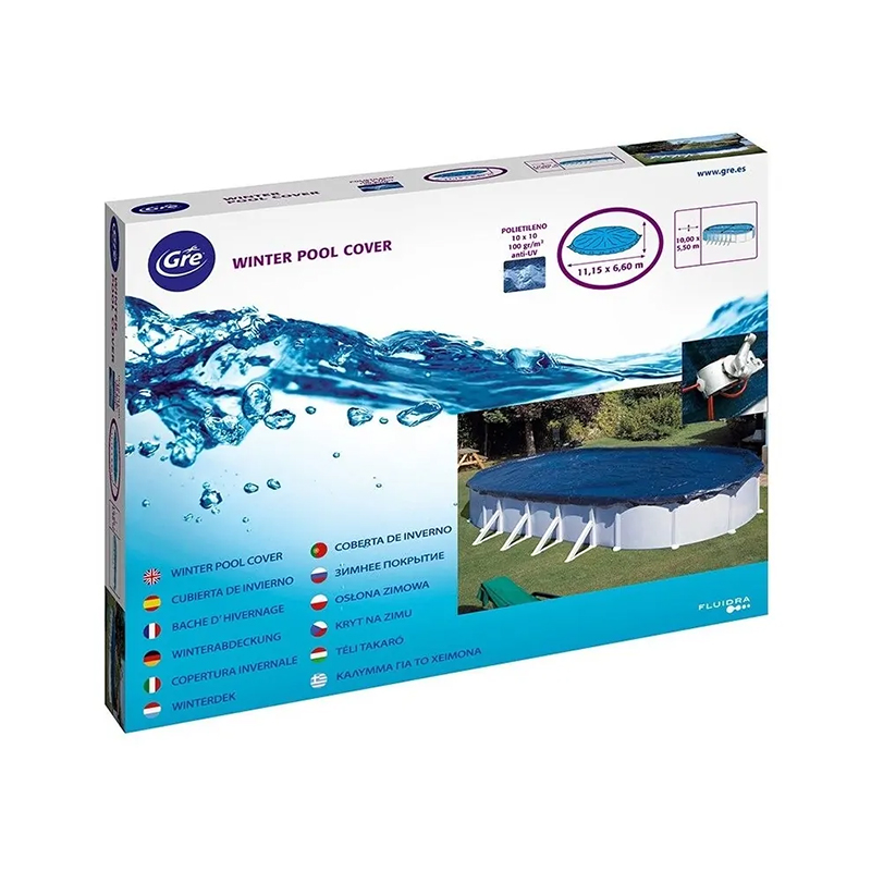 GRE - Cobertura Inverno Piscinas Oval 500X300