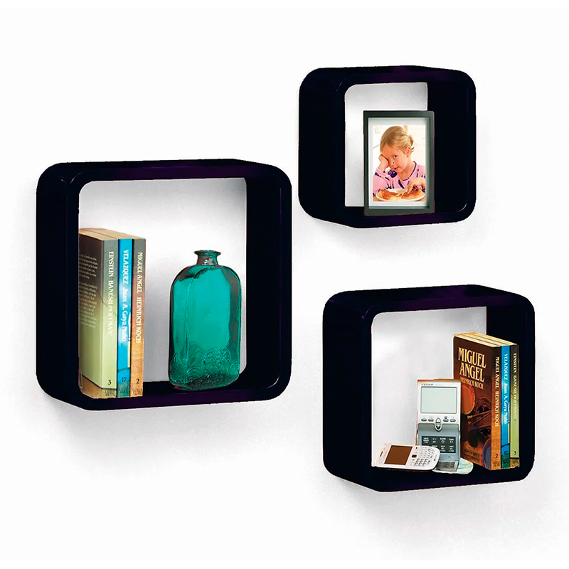 FEPRE - Kit 3 Cubos Decorativos Preto
