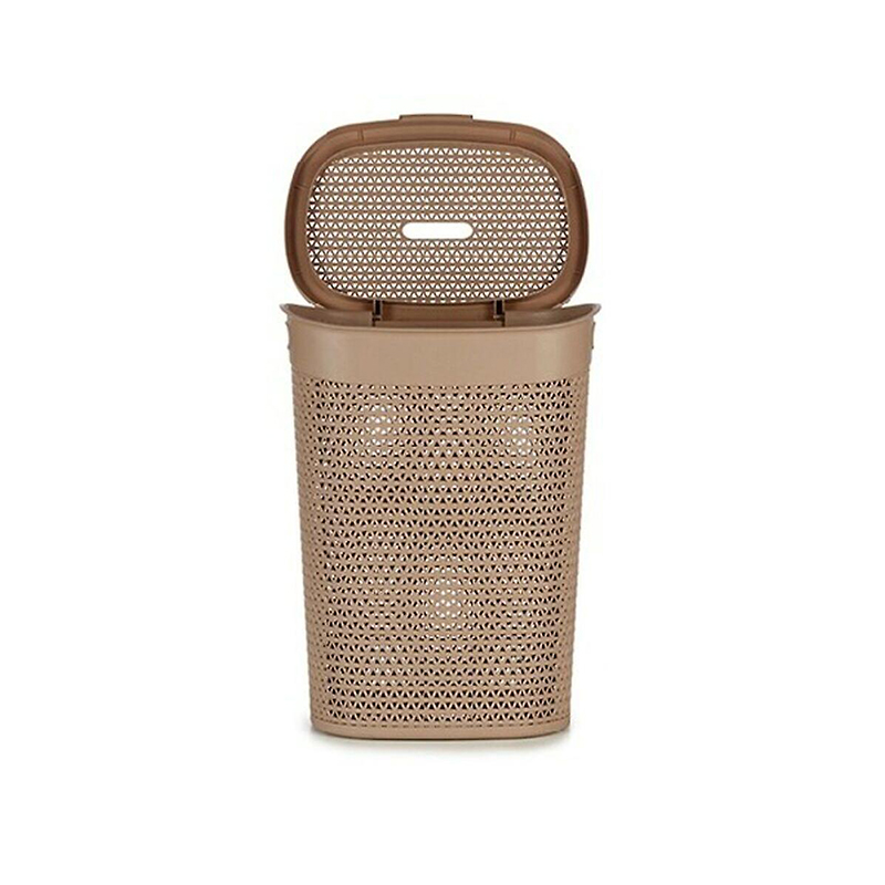 KIPIT - Cesto Roupa com Tampa Bege 60L