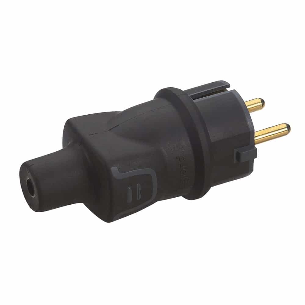 LEGRAND - Ficha Macho 2P+T Borracha