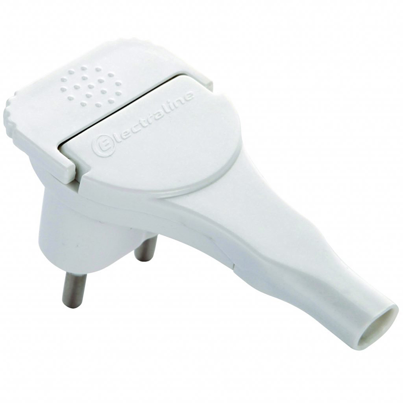 ELECTRALINE - Ficha plana Bipolar 6A - Branca