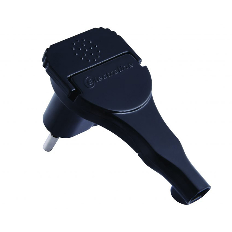ELECTRALINE - Ficha plana Bipolar 6A - Preta