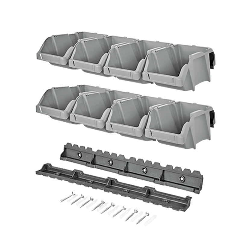 VITO - Conjunto Caixas Stock com Fixação Parede 8PCS 103X165X75MM
