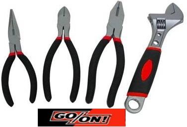 GO ON - Conjunto 3 Alicates + Chave Inglesa