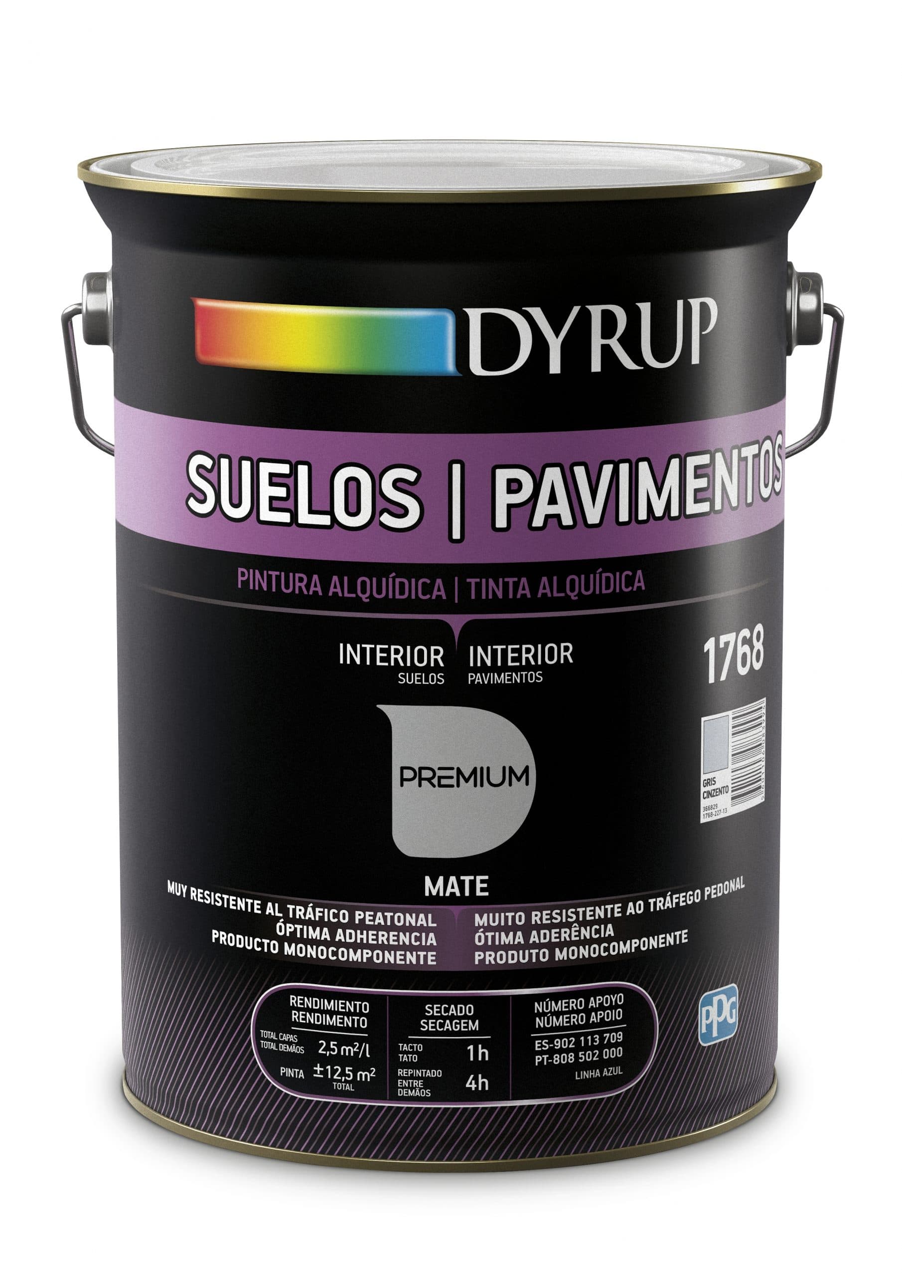 DYRUP - Tinta Pavimentos Castanho 5L