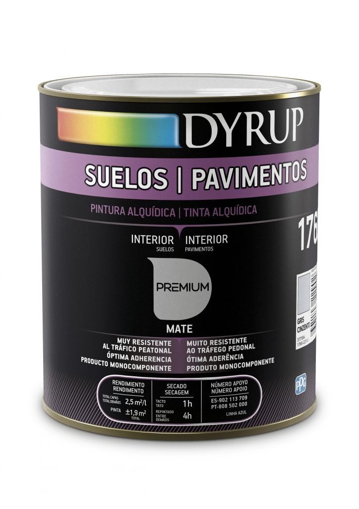 DYRUP - Tinta Pavimentos Cinzento 0.75L