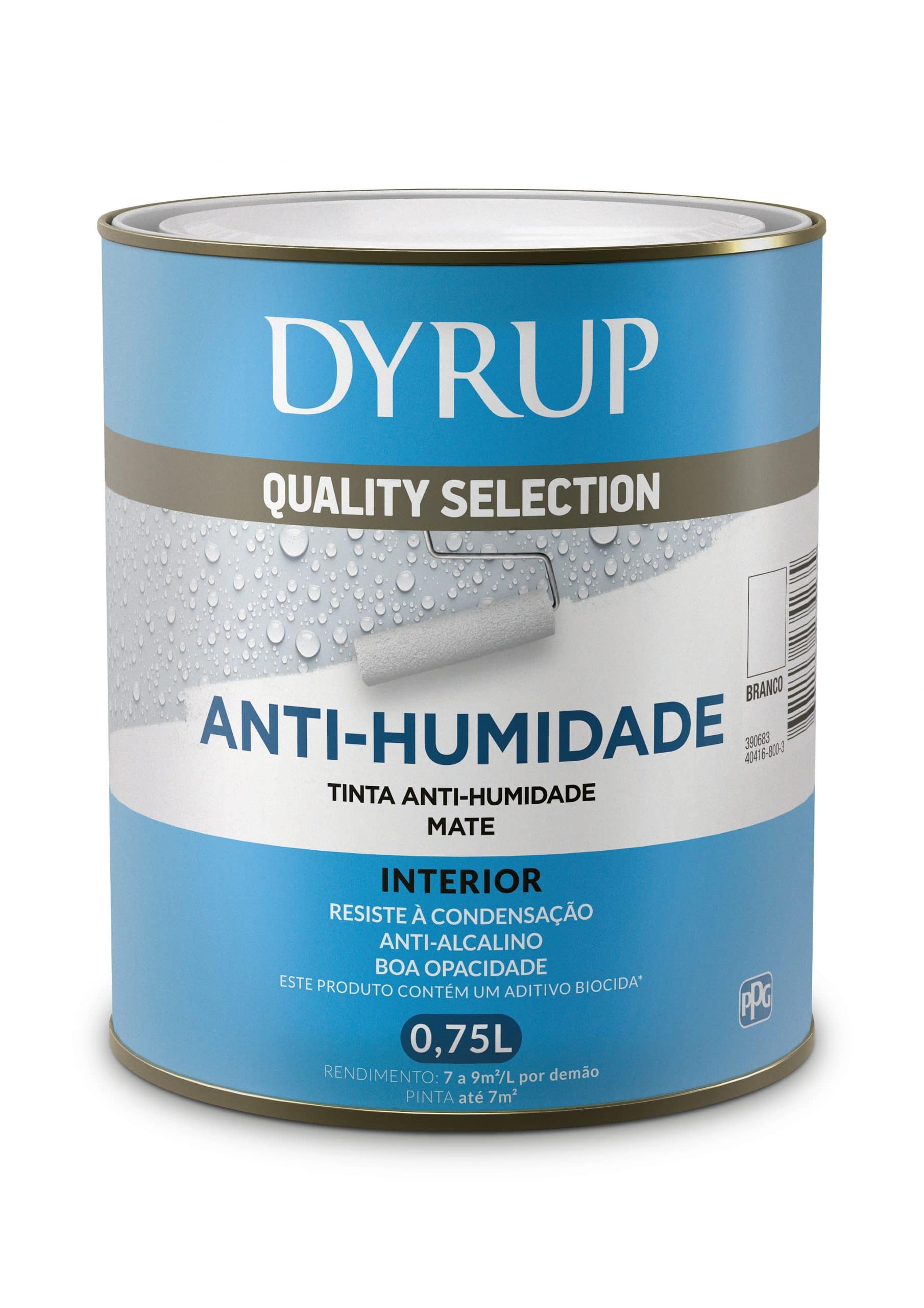 DYRUP - Tinta Anti Humidade Branco 0.75L