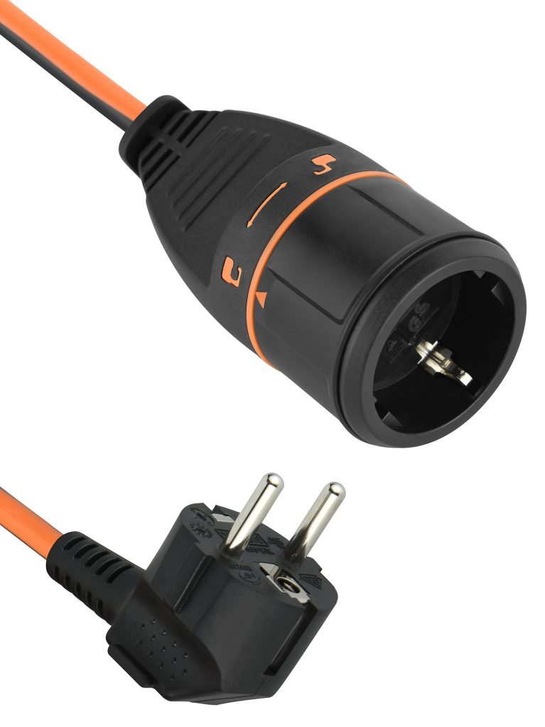 ELECTRALINE - Prolongador ELECTRALOCK Cabo 3G1,5 10M Laranja