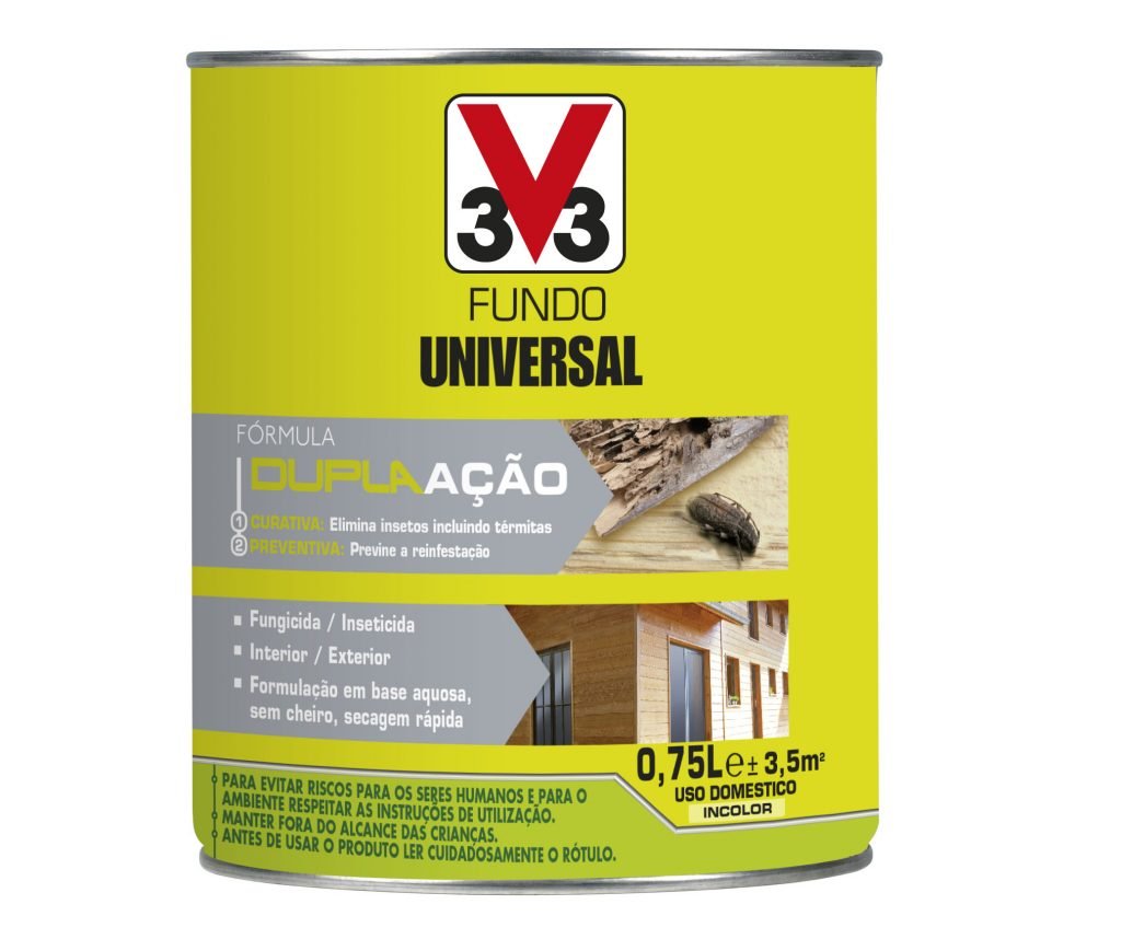 V33 - Tratamento Madeira Fundo Longa Duração Incolor 0.75L