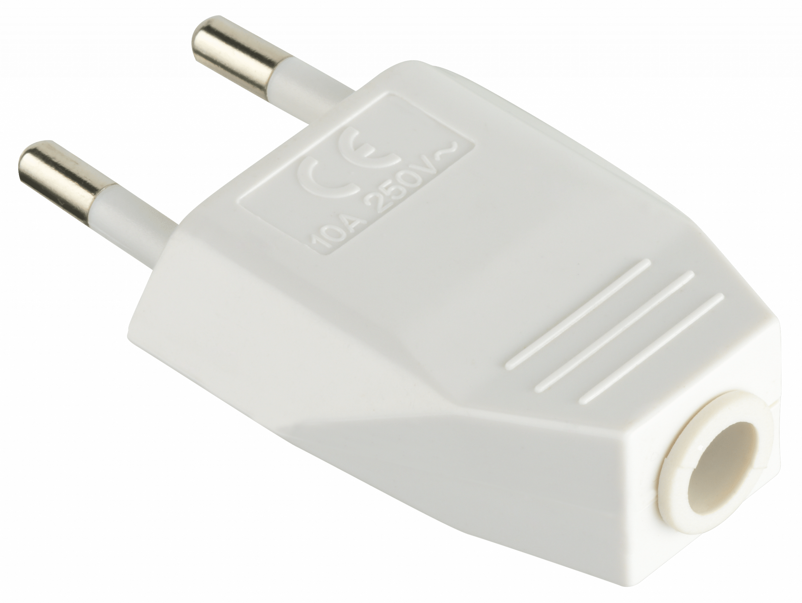 ELECTRALINE - Ficha Bipolar 10A 250V Branca