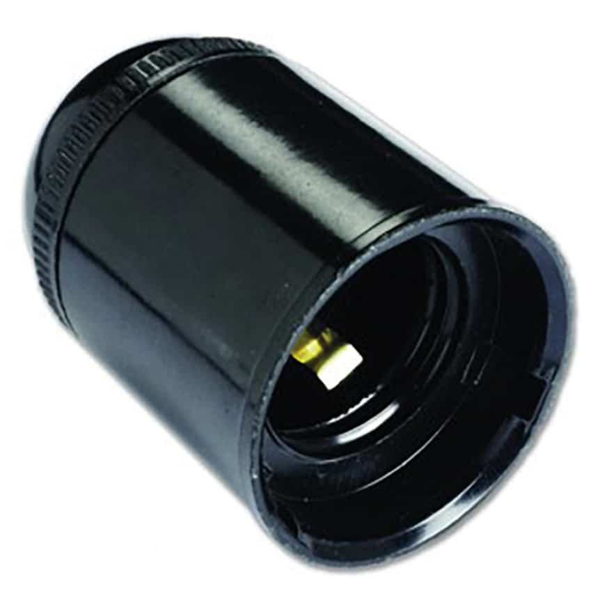ELECTRALINE - Casquilho E27 Liso Passo 10X1 Preto
