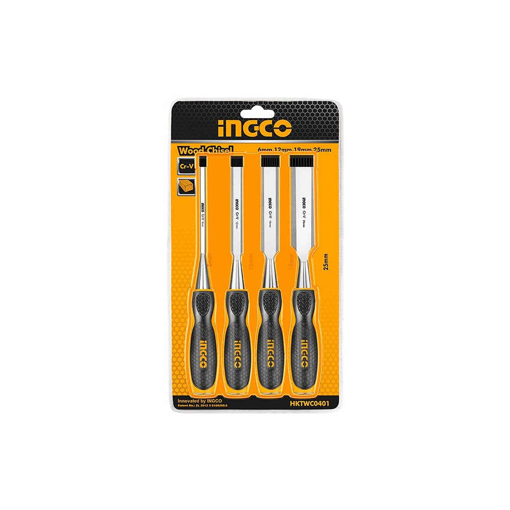 INGCO - Conjunto 4 Formões para Madeira