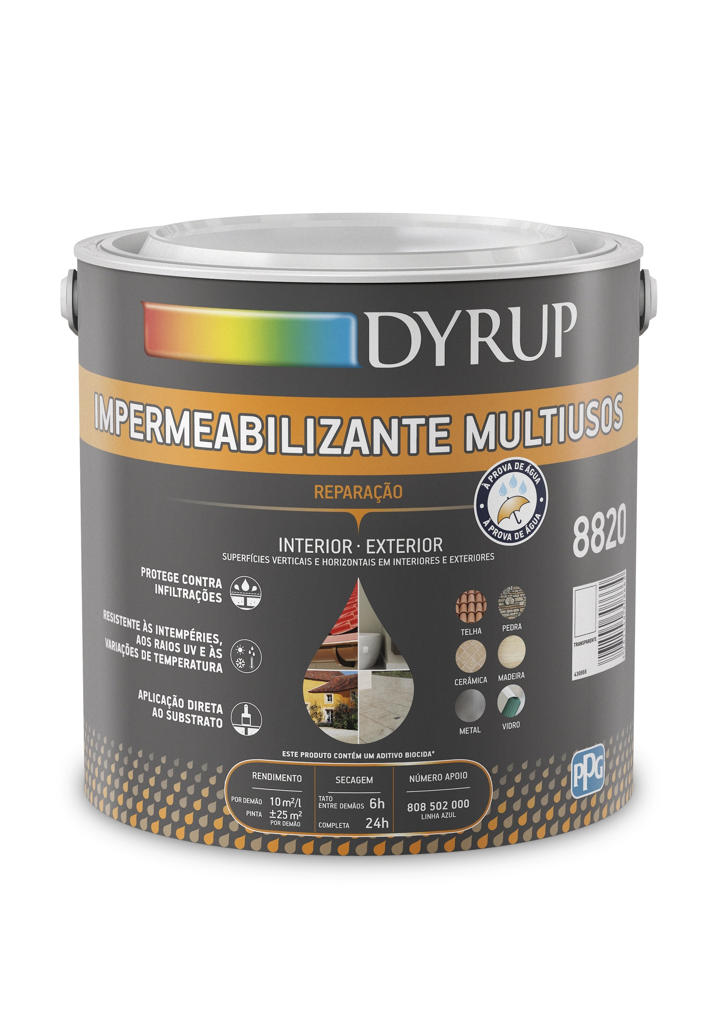 DYRUP - Impermeabilizante Multiusos Interior/Exterior 2.5L