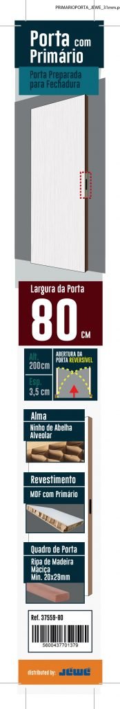 Porta Mdf com Primário 80X200Cm