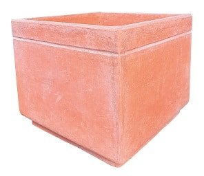ARTICIMENTOS - Vaso Barro Quadrado Liso 56X56X48