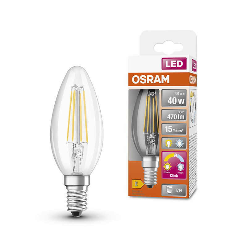 OSRAM - Lâmpada Led Vl 4W 827/840 E14 470L F
