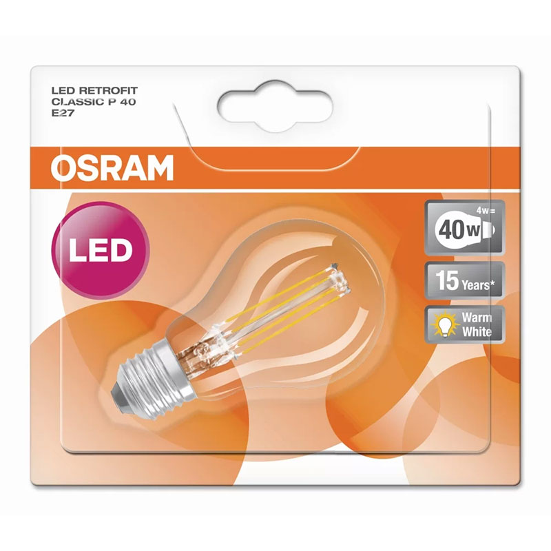 OSRAM - Lâmpada Led Esf 4W 827 E27 470L F