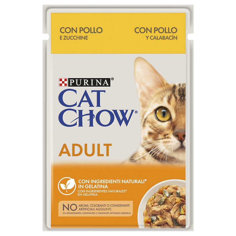 CAT CHOW - Alimento Gato Adulto Frango/Courgete 85G