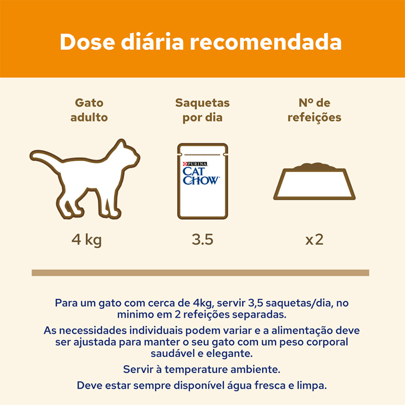 CAT CHOW - Alimento Gato Adulto Frango/Courgete 85G