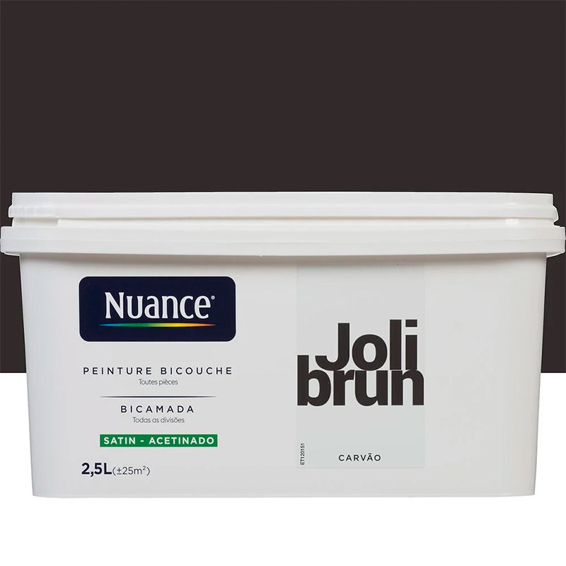 NUANCE - Tinta Bicamada Carvão Acrílica 2.5L